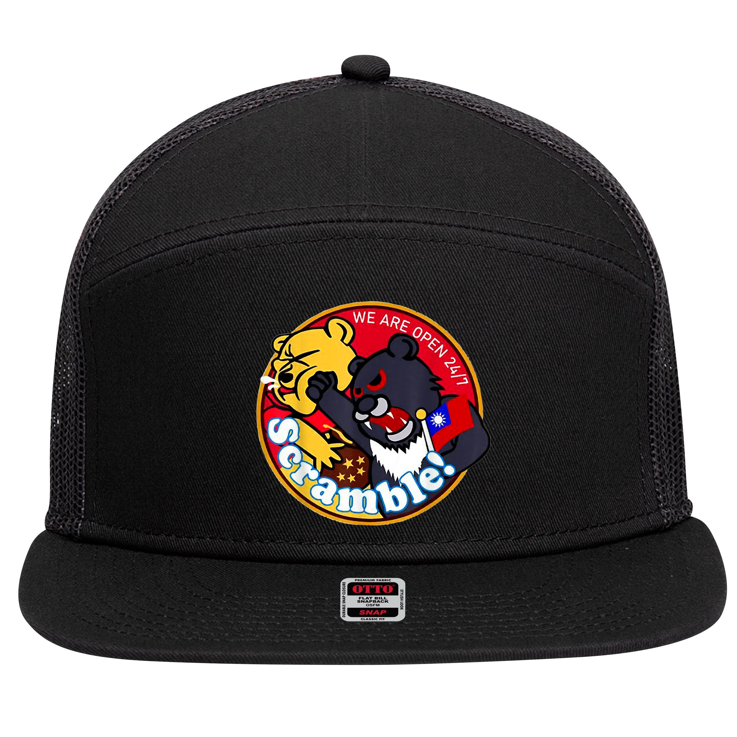 Taiwan Air Force Badge 7 Panel Mesh Trucker Snapback Hat