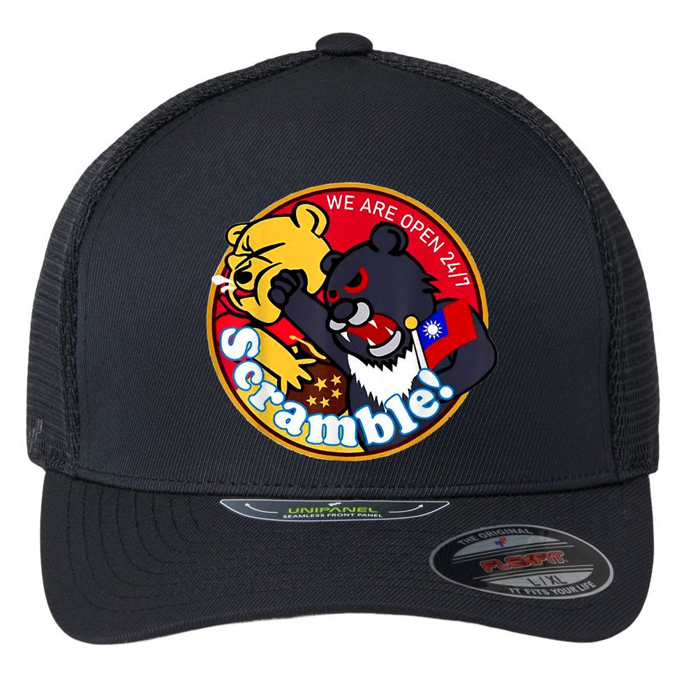 Taiwan Air Force Badge Flexfit Unipanel Trucker Cap