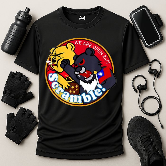 Taiwan Air Force Badge Cooling Performance Crew T-Shirt