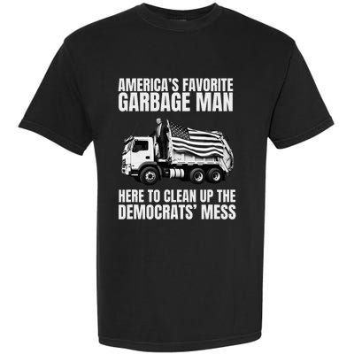 Trump AmericaS Favorite Garbage Man Trash Truck Photo Maga Garment-Dyed Heavyweight T-Shirt