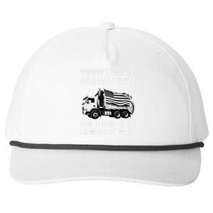 Trump AmericaS Favorite Garbage Man Trash Truck Photo Maga Snapback Five-Panel Rope Hat