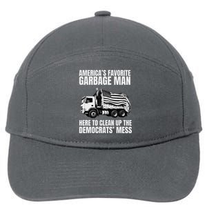 Trump AmericaS Favorite Garbage Man Trash Truck Photo Maga 7-Panel Snapback Hat