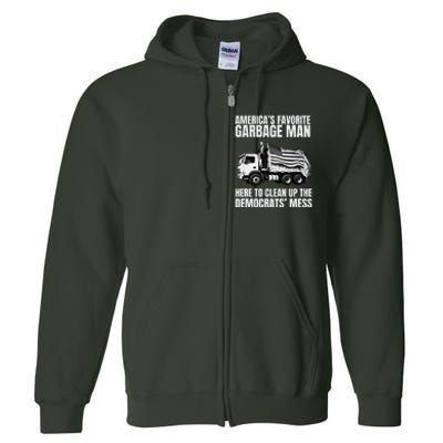 Trump AmericaS Favorite Garbage Man Trash Truck Photo Maga Full Zip Hoodie