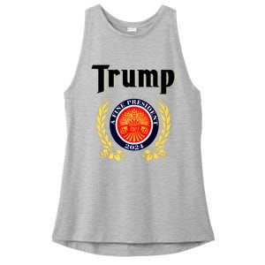 Trump A Fine President 2024 Ladies PosiCharge Tri-Blend Wicking Tank