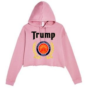 Trump A Fine President 2024 Crop Fleece Hoodie