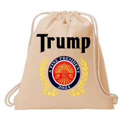 Trump A Fine President 2024 Drawstring Bag