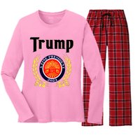 Trump A Fine President 2024 Women's Long Sleeve Flannel Pajama Set 