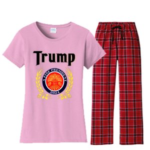 Trump A Fine President 2024 Women's Flannel Pajama Set