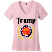 Trump A Fine President 2024 Women's V-Neck T-Shirt