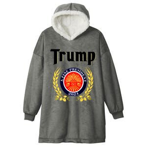 Trump A Fine President 2024 Hooded Wearable Blanket