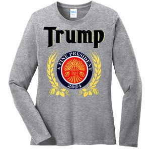 Trump A Fine President 2024 Ladies Long Sleeve Shirt