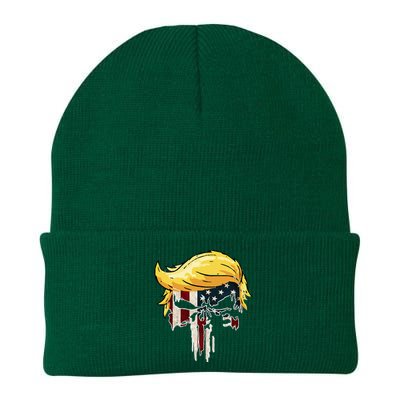 Trump American Flag 2024 Second Term Reelection  Knit Cap Winter Beanie