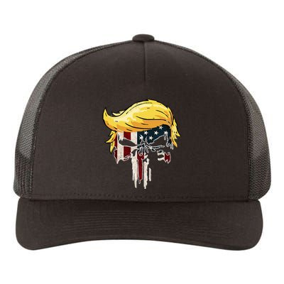 Trump American Flag 2024 Second Term Reelection  Yupoong Adult 5-Panel Trucker Hat