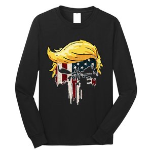 Trump American Flag 2024 Second Term Reelection  Long Sleeve Shirt