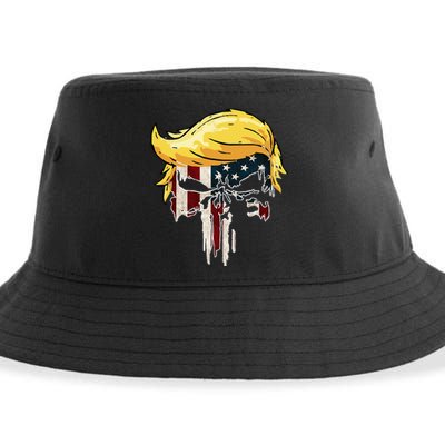 Trump American Flag 2024 Second Term Reelection  Sustainable Bucket Hat