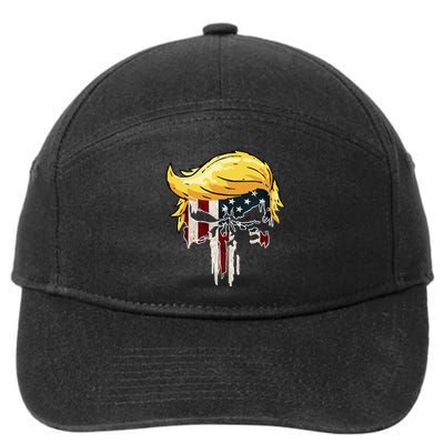 Trump American Flag 2024 Second Term Reelection  7-Panel Snapback Hat