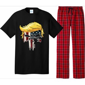 Trump American Flag 2024 Second Term Reelection  Pajama Set