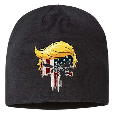 Trump American Flag 2024 Second Term Reelection  Sustainable Beanie