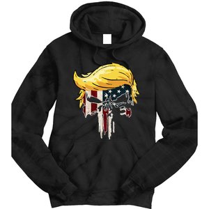 Trump American Flag 2024 Second Term Reelection  Tie Dye Hoodie