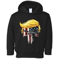 Trump American Flag 2024 Second Term Reelection  Toddler Hoodie