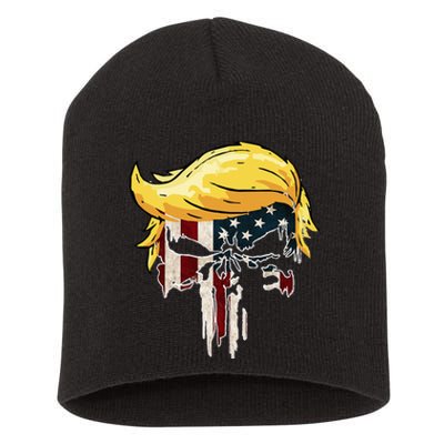 Trump American Flag 2024 Second Term Reelection  Short Acrylic Beanie