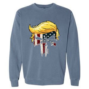 Trump American Flag 2024 Second Term Reelection  Garment-Dyed Sweatshirt