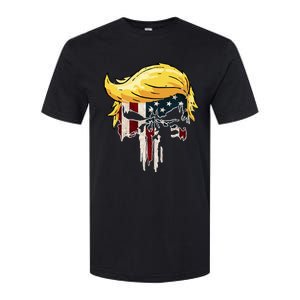 Trump American Flag 2024 Second Term Reelection  Softstyle CVC T-Shirt