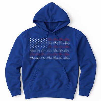 Tractor American Flag Farmer Hoodie