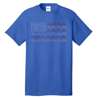 Tractor American Flag Farmer Tall T-Shirt