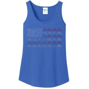 Tractor American Flag Farmer Ladies Essential Tank