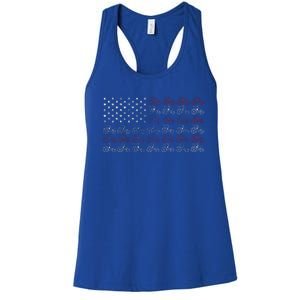 Tractor American Flag Farmer Women's Racerback Tank