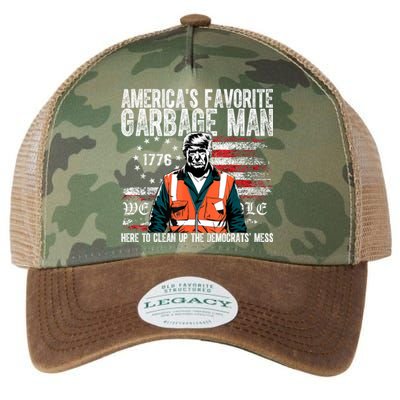 Trump AmericaS Favorite Garbage Man Trump In Trash Truck Legacy Tie Dye Trucker Hat