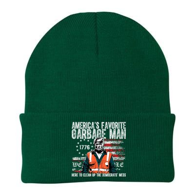 Trump AmericaS Favorite Garbage Man Trump In Trash Truck Knit Cap Winter Beanie