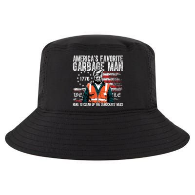 Trump AmericaS Favorite Garbage Man Trump In Trash Truck Cool Comfort Performance Bucket Hat