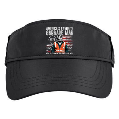 Trump AmericaS Favorite Garbage Man Trump In Trash Truck Adult Drive Performance Visor