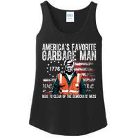 Trump AmericaS Favorite Garbage Man Trump In Trash Truck Ladies Essential Tank