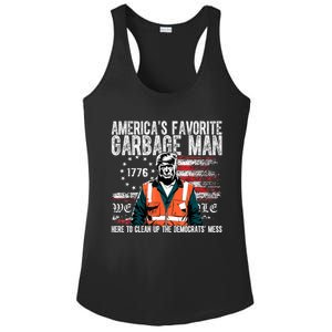 Trump AmericaS Favorite Garbage Man Trump In Trash Truck Ladies PosiCharge Competitor Racerback Tank