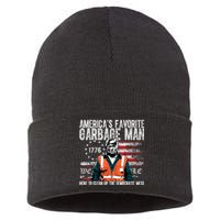 Trump AmericaS Favorite Garbage Man Trump In Trash Truck Sustainable Knit Beanie