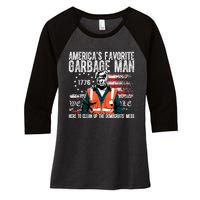 Trump AmericaS Favorite Garbage Man Trump In Trash Truck Women's Tri-Blend 3/4-Sleeve Raglan Shirt