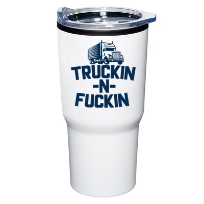 Truckin And Fuckin Funny Trucker Tumbler