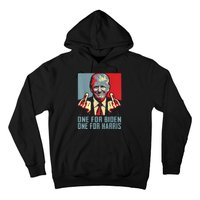 TrumpMiddleFingerBidenHarrisRepublican American Flag Hoodie