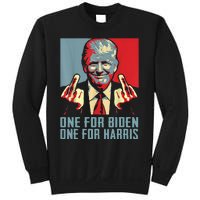 TrumpMiddleFingerBidenHarrisRepublican American Flag Sweatshirt