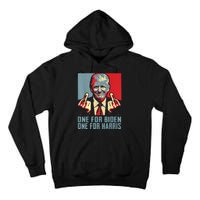 TrumpMiddleFingerBidenHarrisRepublican American Flag Tall Hoodie