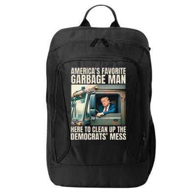 Trump AmericaS Favorite Garbage Man Trump In Trash Truck City Backpack