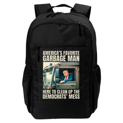 Trump AmericaS Favorite Garbage Man Trump In Trash Truck Daily Commute Backpack