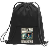 Trump AmericaS Favorite Garbage Man Trump In Trash Truck Sweatshirt Cinch Pack Bag