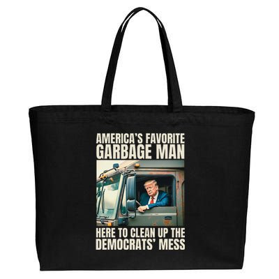 Trump AmericaS Favorite Garbage Man Trump In Trash Truck Cotton Canvas Jumbo Tote