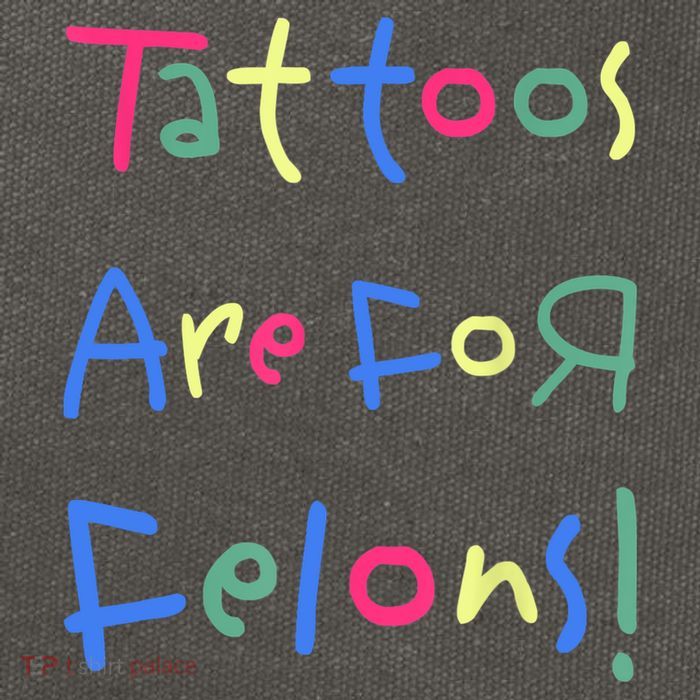 Tattoos Are For Felons! Cotton Canvas Backpack