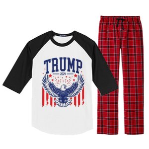 Trump American Flag Pro Trump America Raglan Sleeve Pajama Set