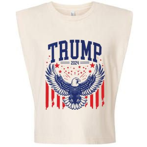 Trump American Flag Pro Trump America Garment-Dyed Women's Muscle Tee